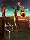 Salvador Dali Canvas Paintings - Woman with a Head of Roses